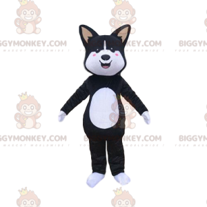 Kostým maskota černého a bílého psa BIGGYMONKEY™, kostým pejska