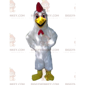 Fato de mascote Galo BIGGYMONKEY™, fantasia de galinha