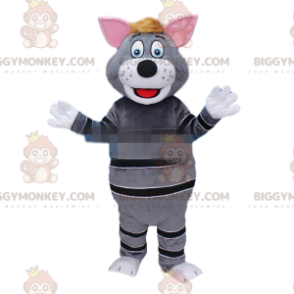 Disfraz de mascota BIGGYMONKEY™ gato gris, disfraz de gato gris