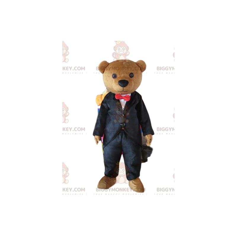 BIGGYMONKEY™ Maskottchen-Kostüm Kostüm Teddy, stylischer Bär