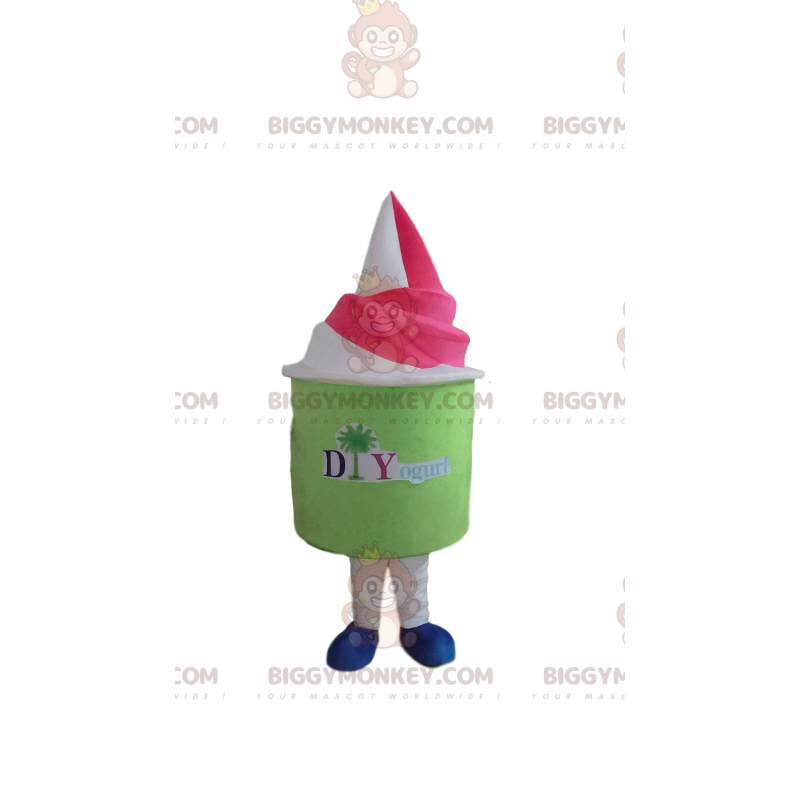 Giant ice cream BIGGYMONKEY™ mascot costume, ice cream pot