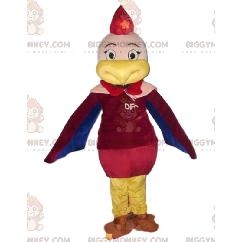 Costume da mascotte Gallina BIGGYMONKEY™, costume da gallo