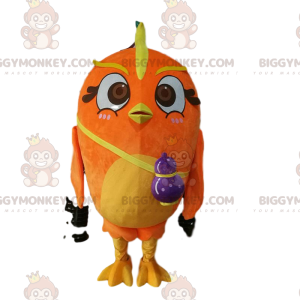 Grote oranje vogel BIGGYMONKEY™ mascottekostuum, kleurrijk