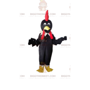Black bird BIGGYMONKEY™ maskotdräkt, kråkdräkt, hönsdräkt -