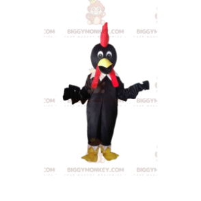 Costume de mascotte BIGGYMONKEY™ d'oiseau noir, costume de