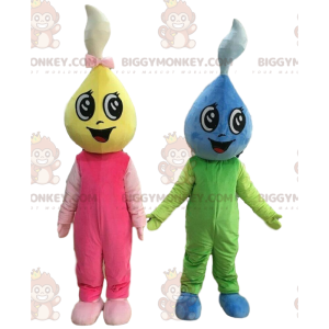 2 BIGGYMONKEY™s Maskottchen aus bunten Wassertropfen