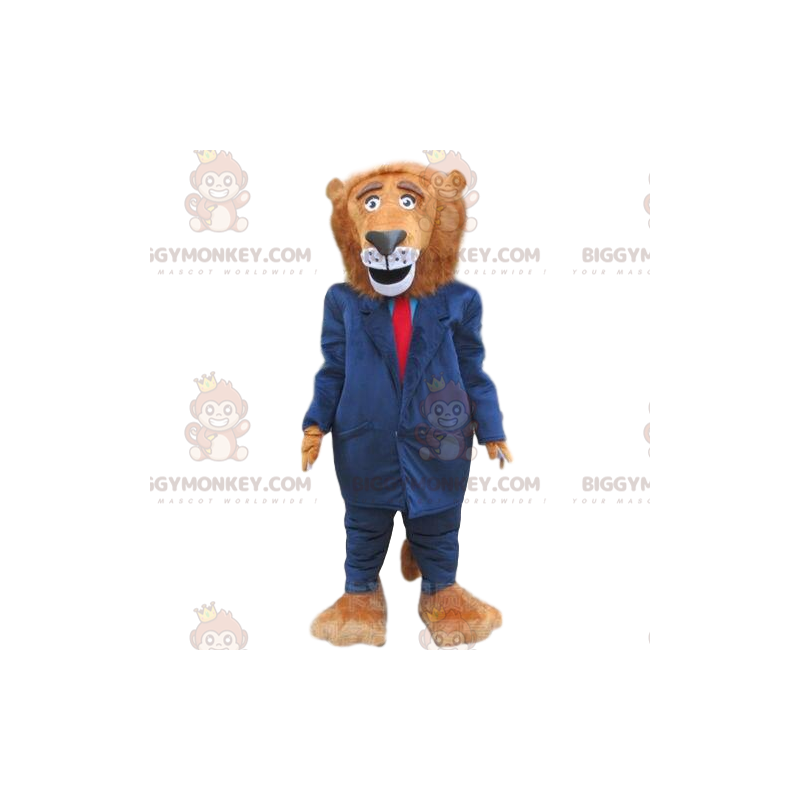 Costume de mascotte BIGGYMONKEY™ de lion habillé d'un costume