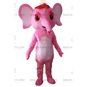 Rosa elefant BIGGYMONKEY™ maskotdräkt, rosa elefantdräkt -