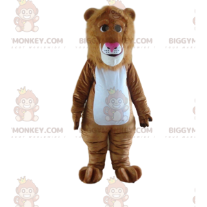 Brown lion BIGGYMONKEY™ mascot costume, lion costume, feline