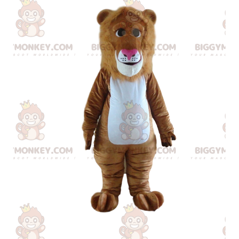Brunt lejon BIGGYMONKEY™ maskotdräkt, lejondräkt, kattdräkt -