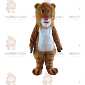 Brun løve BIGGYMONKEY™ maskotkostume, løvekostume, kattekjole -