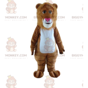 Traje de mascote de leão marrom BIGGYMONKEY™, fantasia de leão