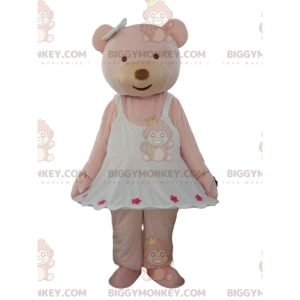 Traje de mascote de ursinho rosa BIGGYMONKEY™, traje de ursinho