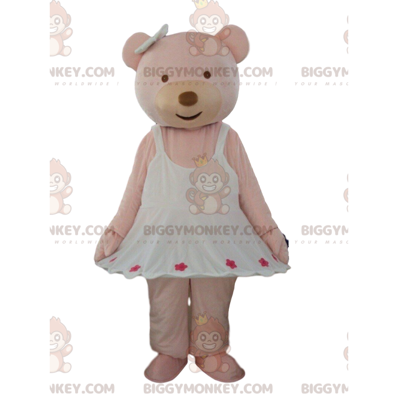 Costume de mascotte BIGGYMONKEY™ d'ours en peluche rose