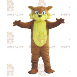BIGGYMONKEY™ Costume da mascotte gatto marrone dall'aspetto