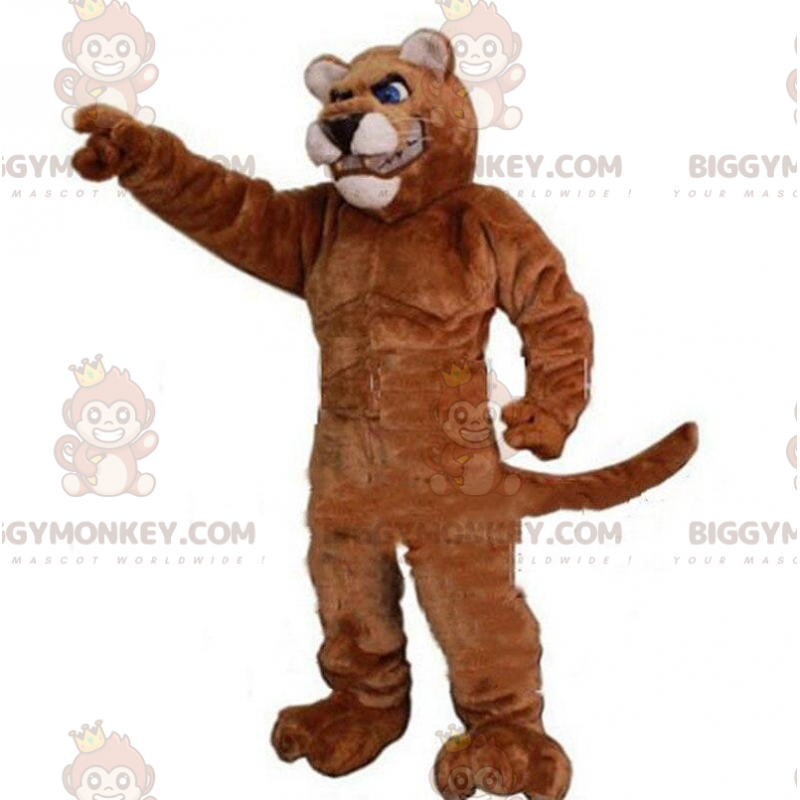 Muscle Tiger BIGGYMONKEY™ Mascot Costume, Sporty Feline Costume