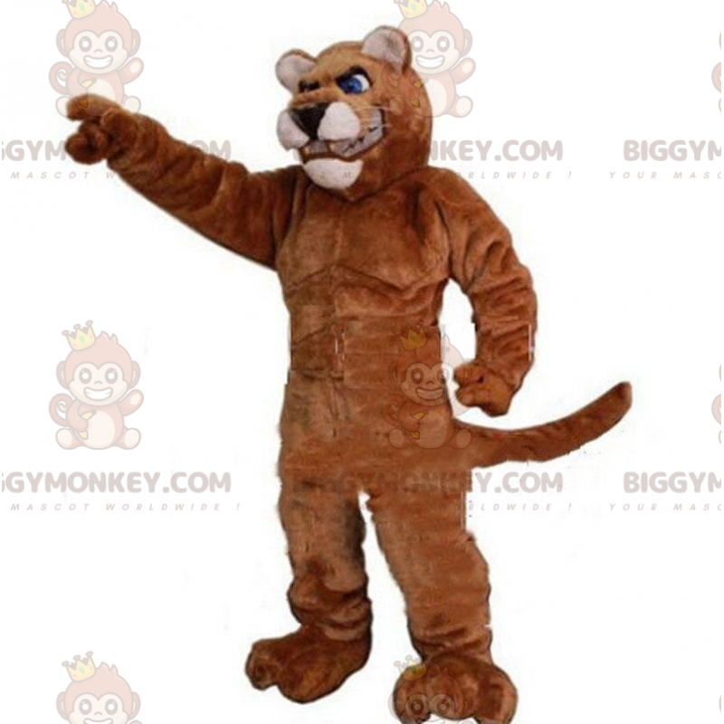 Muscle Tiger BIGGYMONKEY™ maskotkostume, sporty kattekostume -