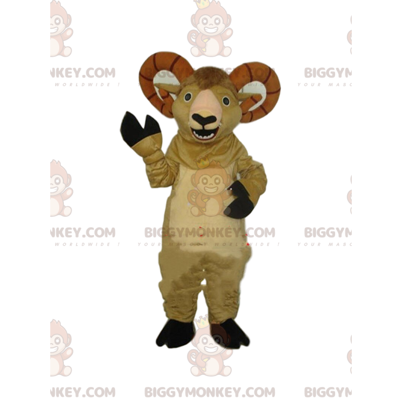 Costume da mascotte da capra BIGGYMONKEY™, costume da ariete