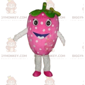 Rosa Erdbeere BIGGYMONKEY™ Maskottchenkostüm, Erdbeerkostüm