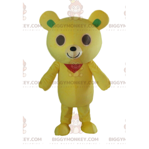 Gelber Teddybär BIGGYMONKEY™ Maskottchen-Kostüm, Gelber