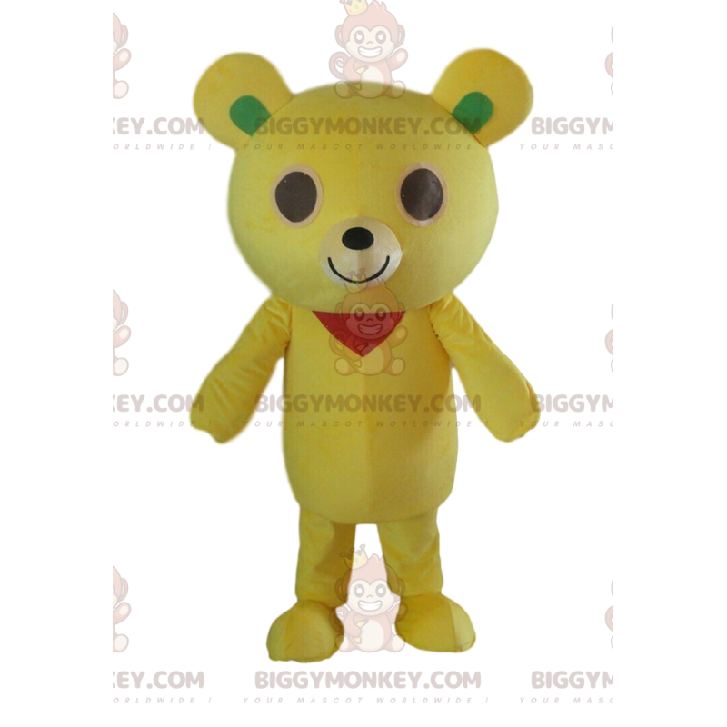 Costume da mascotte giallo Teddy Bear BIGGYMONKEY™, costume da