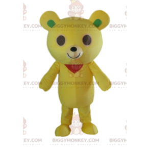 Costume de mascotte BIGGYMONKEY™ de nounours jaune, costume