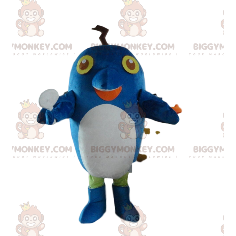 Blauer Delfin BIGGYMONKEY™ Maskottchenkostüm, Fischkostüm, Meer