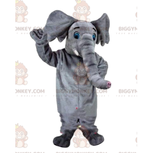 Gray elephant BIGGYMONKEY™ mascot costume, circus costume