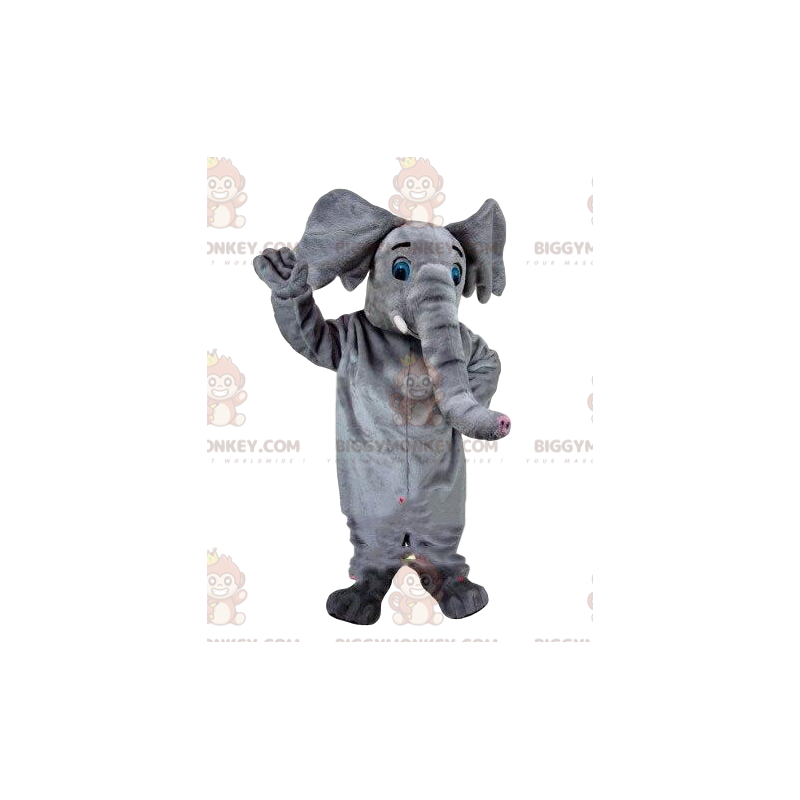 Traje de mascota elefante gris BIGGYMONKEY™, traje de circo