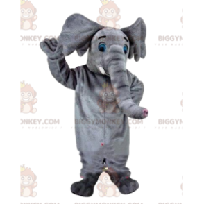 Traje de mascota elefante gris BIGGYMONKEY™, traje de circo