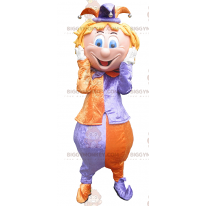 Koning Jester Clown BIGGYMONKEY™ Mascottekostuum -