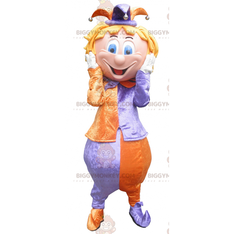 King Jester Clown BIGGYMONKEY™ maskotdräkt - BiggyMonkey maskot