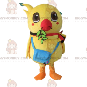 Costume de mascotte BIGGYMONKEY™ de gros oiseau jaune, costume
