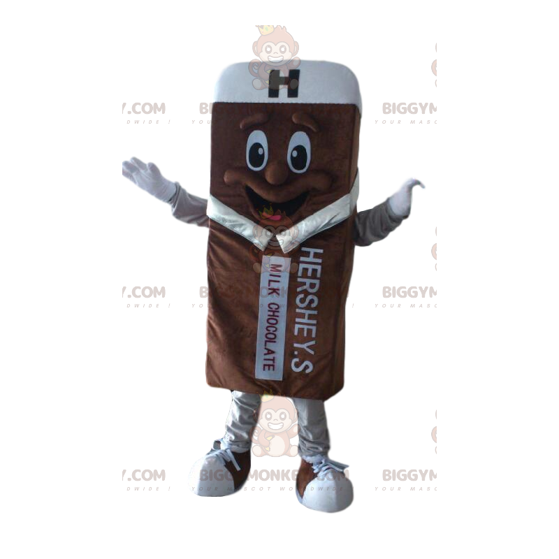 Costume de mascotte BIGGYMONKEY™ de barre chocolatée, costume