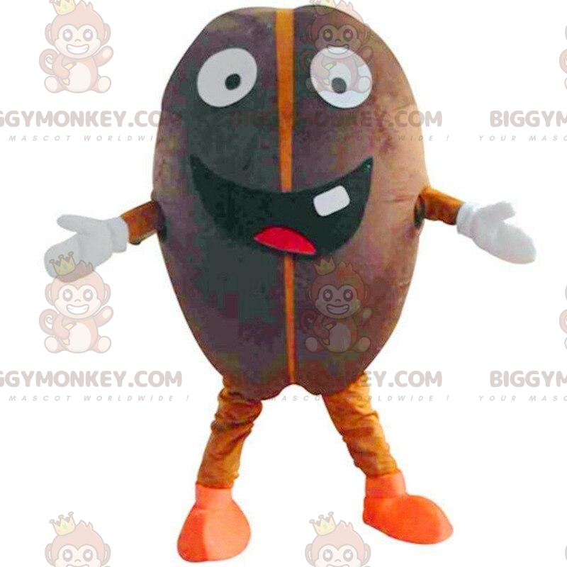 Costume da mascotte BIGGYMONKEY™, chicco di caffè gigante