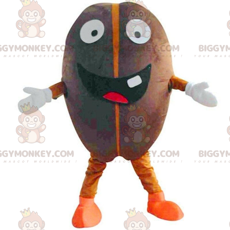 Fato de mascote de grão de café gigante BIGGYMONKEY™, fantasia