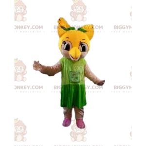 BIGGYMONKEY™ disfraz de mascota de búho amarillo, disfraz de