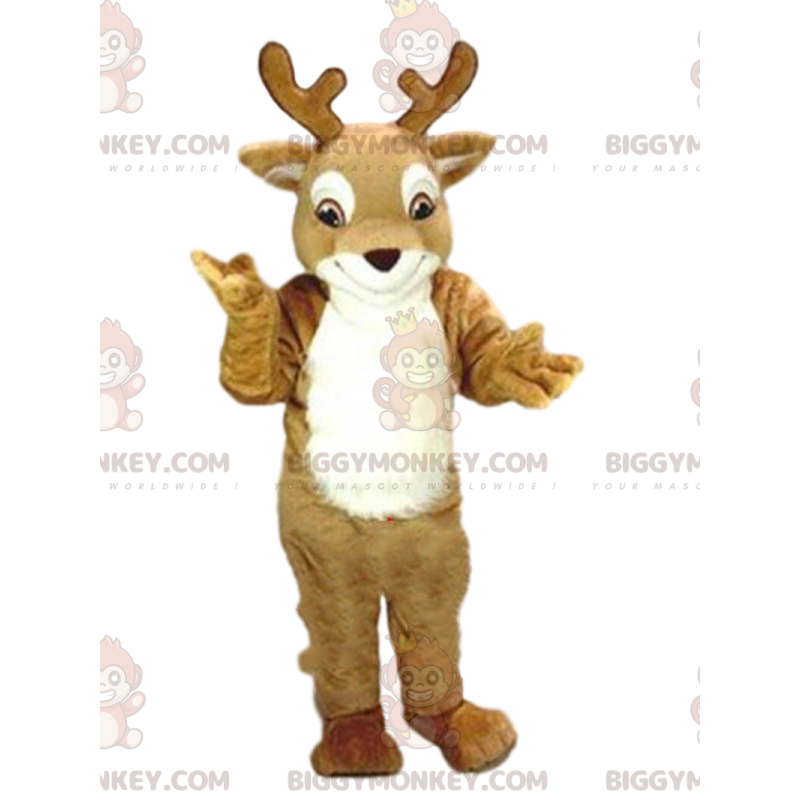 Reindeer BIGGYMONKEY™ mascot costume, little caribou costume