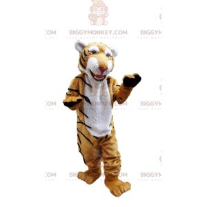 Traje de mascote de tigre BIGGYMONKEY™ muito realista, fantasia