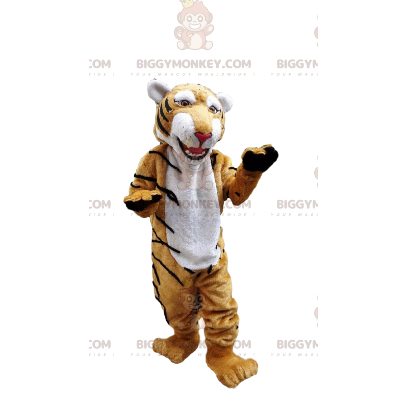 Sehr realistisches Tiger BIGGYMONKEY™ Maskottchenkostüm