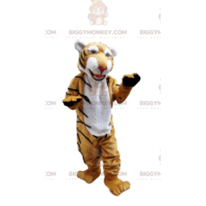 Mycket realistisk tiger BIGGYMONKEY™ maskotdräkt, kattdräkt