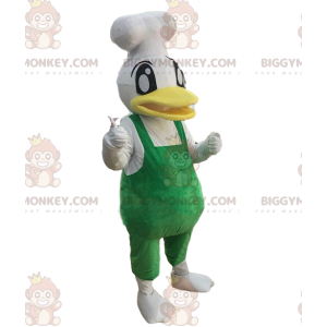 Traje de mascote BIGGYMONKEY™ de pato cozinheiro, traje de