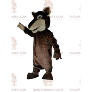 Traje de mascote de dois tons de lobo marrom BIGGYMONKEY™