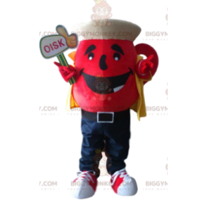Maskotka gigantyczny czerwony czajniczek BIGGYMONKEY™, kostium