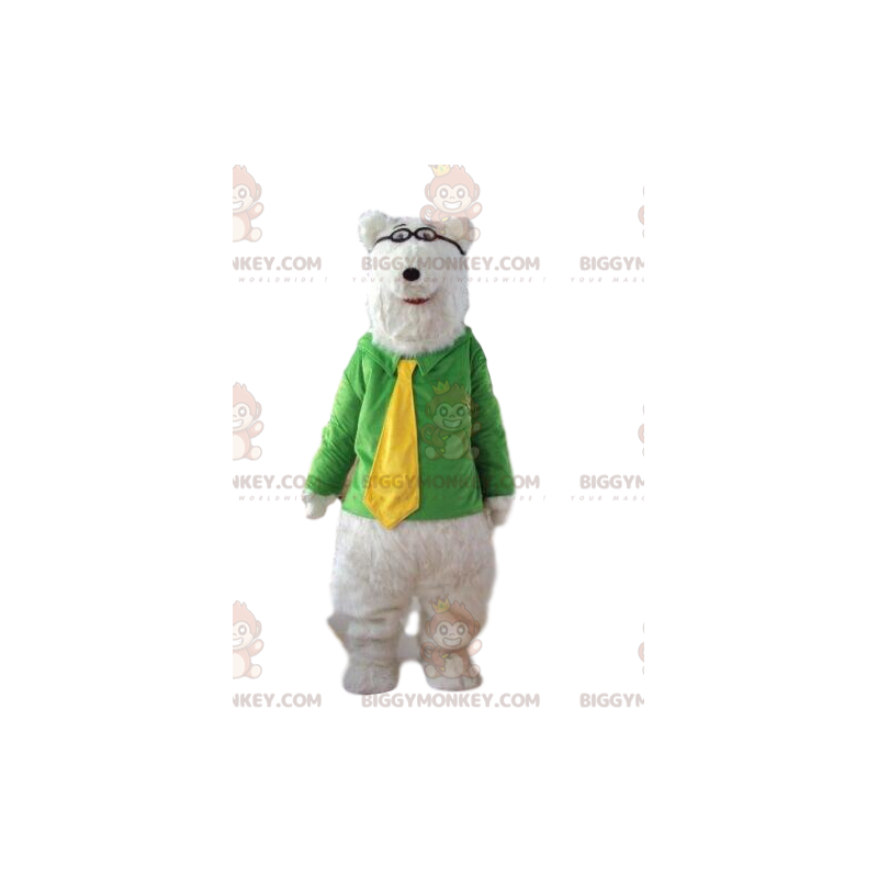 Polar bear BIGGYMONKEY™ mascot costume, white bear costume