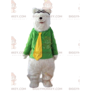 Polar bear BIGGYMONKEY™ mascot costume, white bear costume