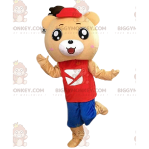 Disfraz de mascota BIGGYMONKEY™ de oso de peluche en color