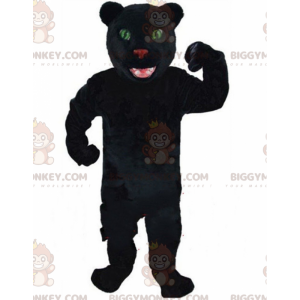 Costume de mascotte BIGGYMONKEY™ de panthère noire, costume de