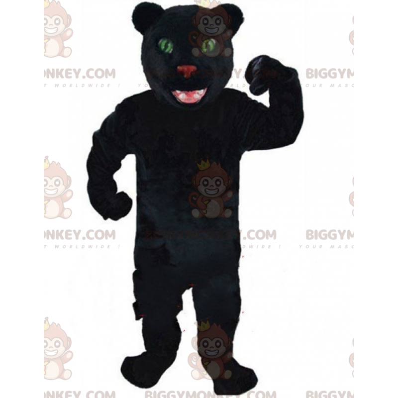 Black panter BIGGYMONKEY™ maskotdräkt, kattdräkt, svart katt -