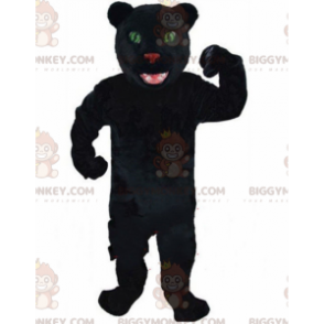 Black panter BIGGYMONKEY™ maskotdräkt, kattdräkt, svart katt -